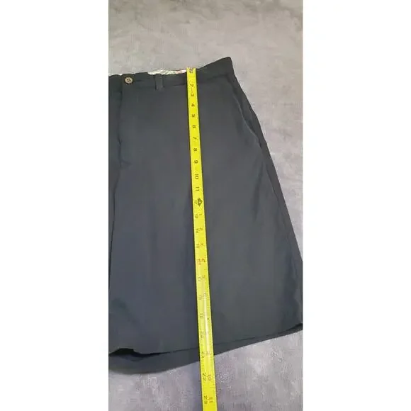 Tommy Bahama Shorts Mens Sz 35 Black Silk Cotton Flat Front Casual Summer C16 - Picture 2 of 11